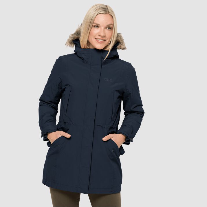 Jack Wolfskin Womens Wildwood Winter Parka Navy 235816PIS